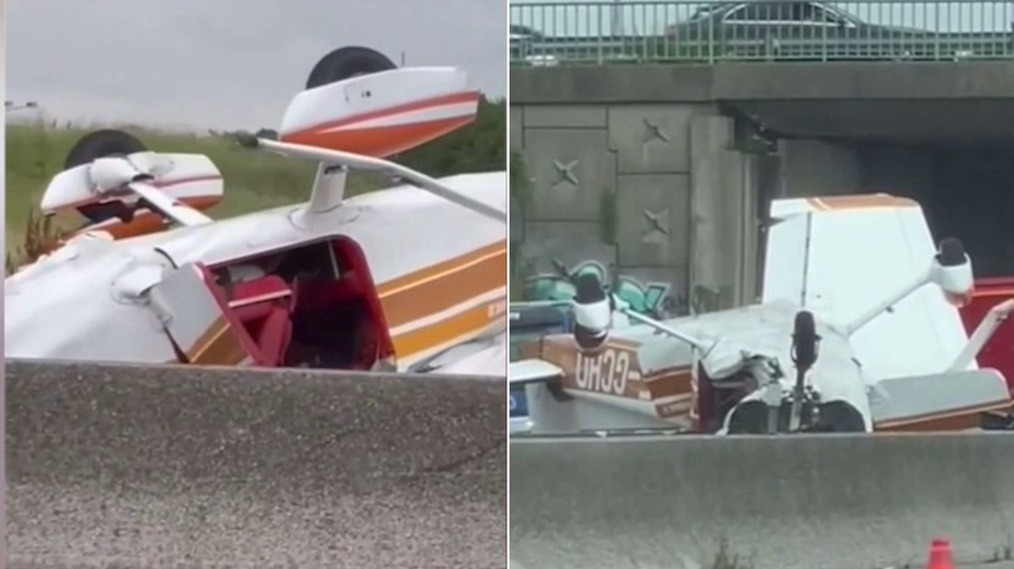 Tourist plane crashes onto highway in France, killing three: video